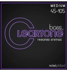 Cleartone 6445 Комплект струн для бас-гитары, никелированные, с покрытием, 45-105