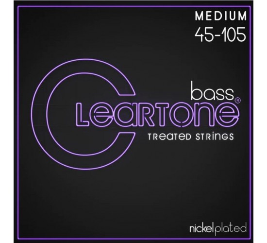 Cleartone 6445 Комплект струн для бас-гитары, никелированные, с покрытием, 45-105