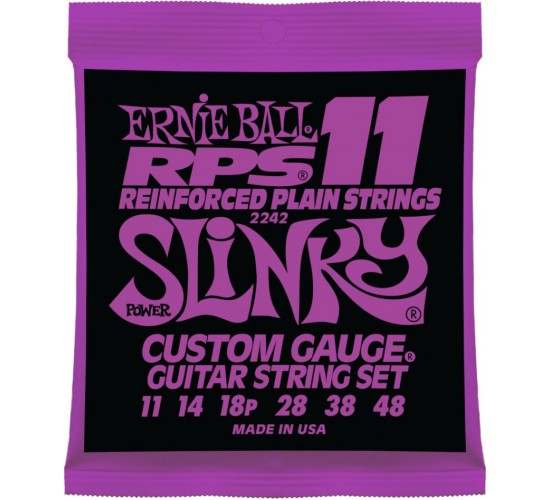 Ernie Ball 2242 струны для эл.гитары RPS11 Power Slinky (11-14-18p-28-38-48)