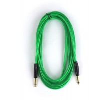 AuraSonics J63J63-5TGR гитарный кабель Jack TS 6.3мм - Jack TS 6.3мм 5м, 24AWG, 0.22мм², зеленый