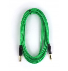 AuraSonics J63J63-5TGR гитарный кабель Jack TS 6.3мм - Jack TS 6.3мм 5м, 24AWG, 0.22мм², зеленый