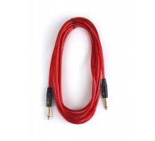AuraSonics J63J63-5TRD гитарный кабель Jack TS 6.3мм - Jack TS 6.3мм, 5м, 24AWG, 0.22мм², красный