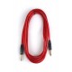 AuraSonics J63J63-5TRD гитарный кабель Jack TS 6.3мм - Jack TS 6.3мм, 5м, 24AWG, 0.22мм², красный