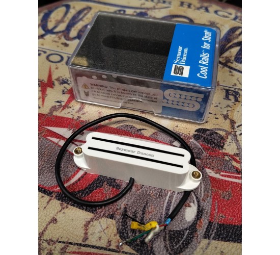 Seymour Duncan SCR-1n Cool Rails for Strat Neck White нековый мини-хамбакер для электрогитары USED
