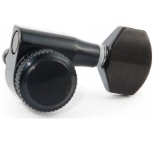 HC tuner LC221-D07 колки локовые 6 в линию на 2-х шпильках для Ibanez, черные