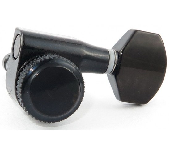 HC tuner LC221-D07 колки локовые 6 в линию на 2-х шпильках для Ibanez, черные