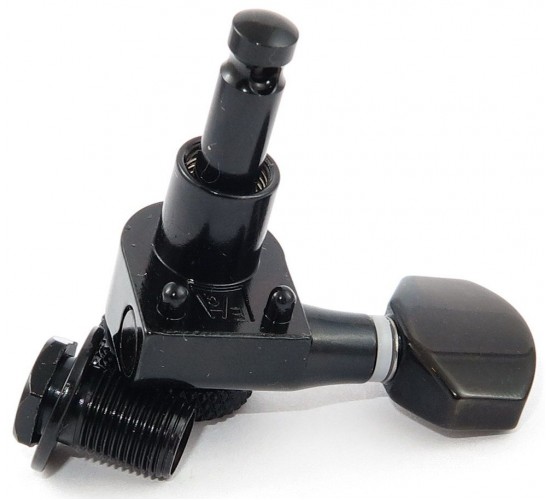 HC tuner LC221-D07 колки локовые 6 в линию на 2-х шпильках для Ibanez, черные