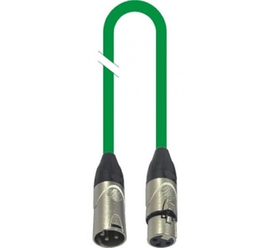 Force FMC-05/10 GR Шнур микрофонный XLR (F) - XLR(M) , длина 10 метров, цвет зелёный