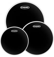 Evans ETP-CHR-R Black Chrome Rock Набор пластика для том барабана 10«/12»/16"