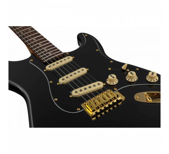 JET JS-380 BK G электрогитара, Stratocaster, цвет чёрный