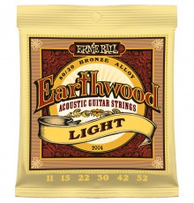 Ernie Ball 2004 струны для акуст.гитары Earthwood 80/20 Bronze Light (11-15-22w-30-42-52)