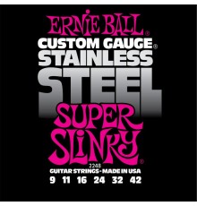 Ernie Ball 2248 струны для эл.гитары Stainless Steel Super Slinky (9-11-16-24w-32-42)