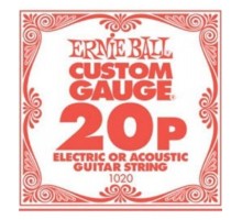 Ernie Ball 1020 струна для электро и акустических гитар. Сталь, калибр .020