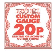 Ernie Ball 1020 струна для электро и акустических гитар. Сталь, калибр .020