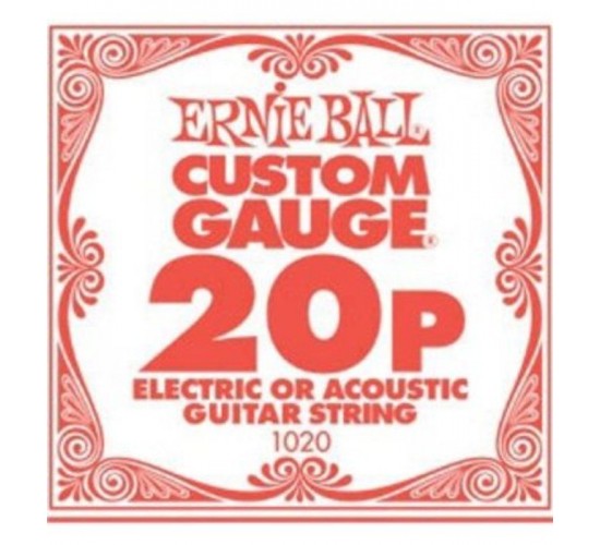 Ernie Ball 1020 струна для электро и акустических гитар. Сталь, калибр .020
