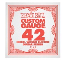 Ernie Ball 1142 струна для электро и акустических гитар. Никель, в оплётке, калибр .042