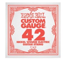 Ernie Ball 1142 струна для электро и акустических гитар. Никель, в оплётке, калибр .042