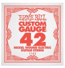 Ernie Ball 1142 струна для электро и акустических гитар. Никель, в оплётке, калибр .042