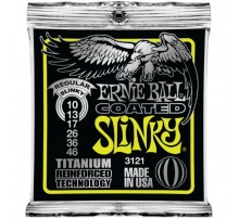 Ernie Ball 3121 струны для эл.гитары Coated Electric Titanium RPS Regular Slinky (10-13-17-26-36-46)