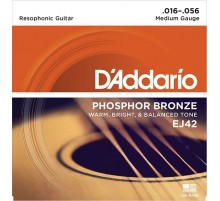 D'Addario EJ42 Resophonic Комплект струн для резонаторной (добро) гитары, ф/б, 16-56