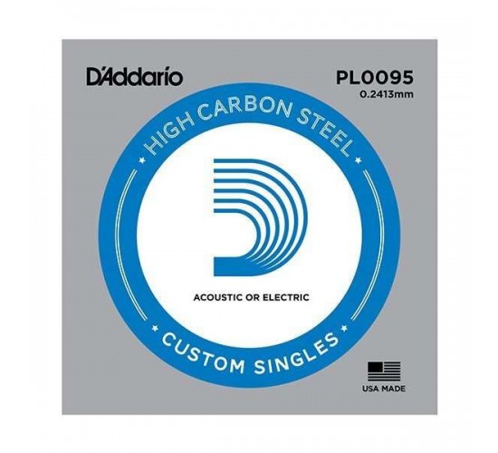 D'Addario PL017 Plain Steel Отдельная струна без обмотки, сталь, .017