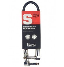 Stagg SPC030L DL гитарный патч шнур, jack-jack, длина 30см