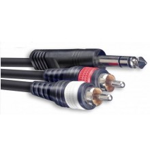 Stagg SYC2/PS2CM E аудио шнур стерео Jack 1/4" - 2 x RCA папа, длина 2 метра, черного цвета.