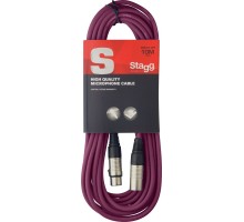 Stagg SMC10 CPP микрофонный шнур, xlr-xlr, длина 10 метров, цвет фиолетовый