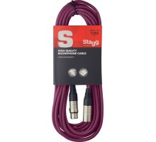 Stagg SMC10 CPP микрофонный шнур, xlr-xlr, длина 10 метров, цвет фиолетовый
