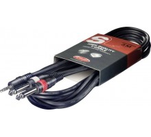Stagg SYC3/MPS2P E аудио шнур (мини стерео Jack - 2 x моно Jack)