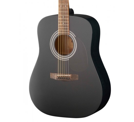 Cort AD810 BKS акустическая гитара, корпус дредноут, цвет черный матовый