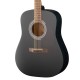 Cort AD810 BKS акустическая гитара, корпус дредноут, цвет черный матовый