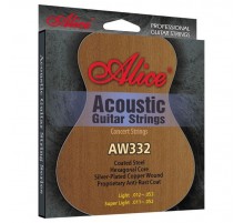 Alice AW332-SL Комплект струн для акустической гитары, посеребренная бронза, 11-52 AW332-SL