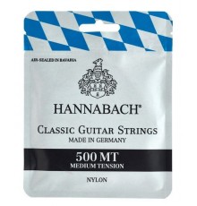 Hannabach 500MT комплект струн для классической гитары, посеребренная медь, среднее натяжение