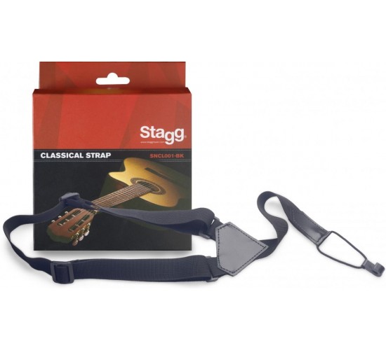 Stagg SNCL001-BK гитарный ремень, нейлон,с двумя пряжками.