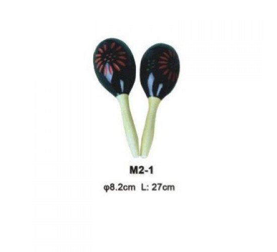 Fleet M2-1 Деревянные маракасы на ручке, диаметр 8.2cм, длина 27см