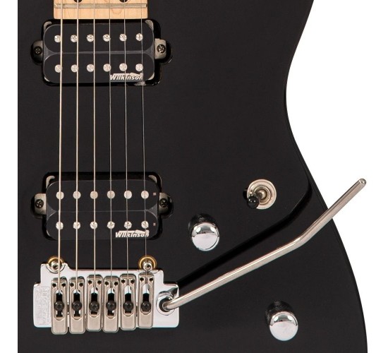 Vintage V6M24BK электрогитара, HH, Tremolo Wilkinsion, цвет черный