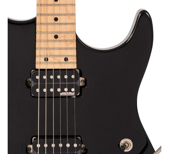 Vintage V6M24BK электрогитара, HH, Tremolo Wilkinsion, цвет черный