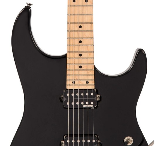 Vintage V6M24BK электрогитара, HH, Tremolo Wilkinsion, цвет черный