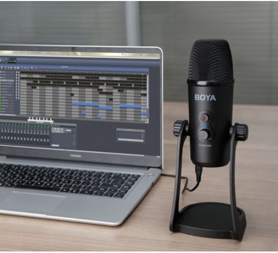 Boya BY-PM700 конденсаторный USB микрофоном совместимый с компьютерами Windows и Mac.
