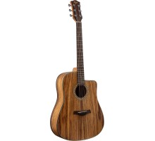 Flight D-155C TEAK NA акустическая гитара с вырезом, цвет натуральный