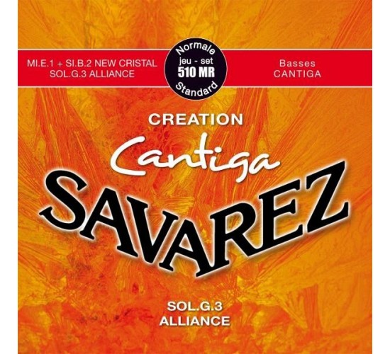 Savarez 510MR Creation Cantiga Комплект струн для классической гитары, норм.натяжение, посеребр.