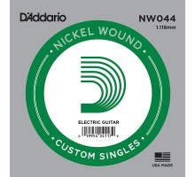 D'Addario NW044 Nickel Wound Отдельная струна для электрогитары, .044