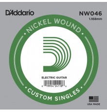 D'Addario NW046 Nickel Wound Отдельная струна для электрогитары, .046