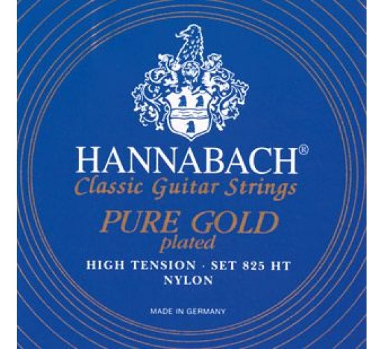 Hannabach 825HT Blue PURE GOLD Комплект струн для классической гитары нейлон/позолоченные