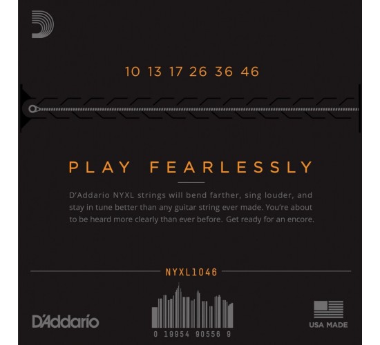 D'Addario NYXL1046 Комплект струн для электрогитары, никелированные, Regular Light, 10-46.