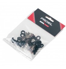 Proel KIT12 комплект крепежа для рэка (12шт), винт М6х10мм, гайка М6, нейлоновая шайба