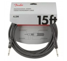 Fender 15' Professional Inst CBL GRAY TWD инструментальный кабель, серый твид, длина 4.5м