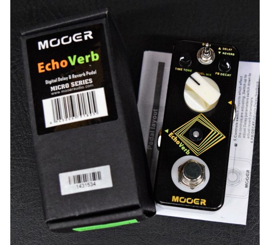 Mooer EchoVerb мини-педаль Digital Delay + Reverb