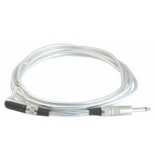 Rockcable RCL30253 D6 SILVER Инструментальный кабель, джек(прямой)-джек(угловой) 3 метр